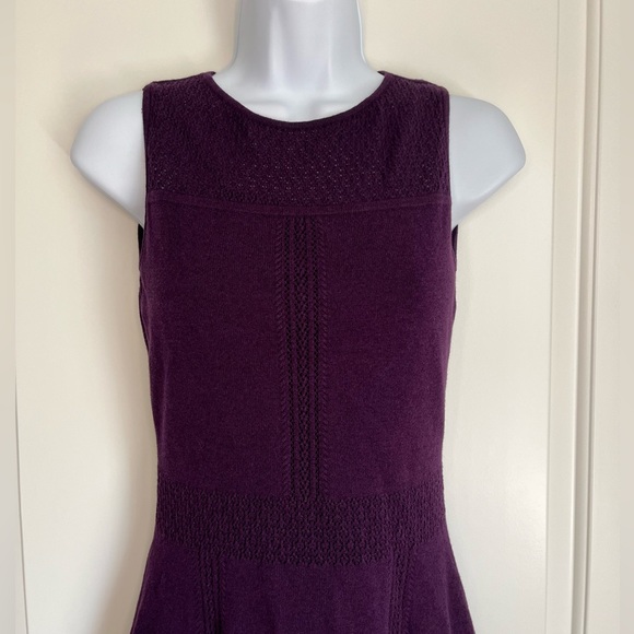 Ralph Lauren Purple Sweater Mini Dress - Picture 2 of 4